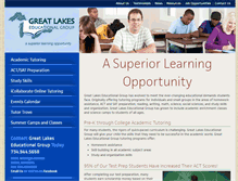 Tablet Screenshot of greatlakeseducationalgroup.com